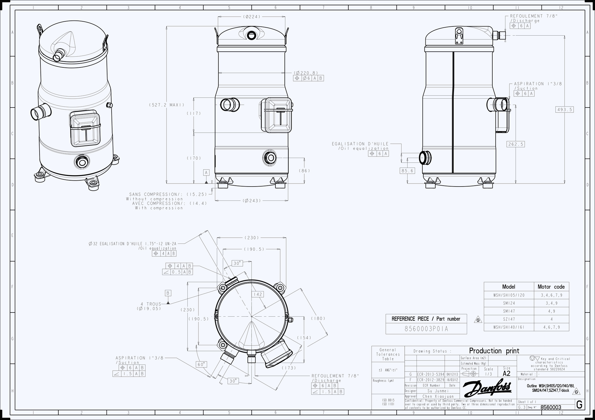 Компрессор Danfoss SH161A4ALС купить по цене 299377 руб.