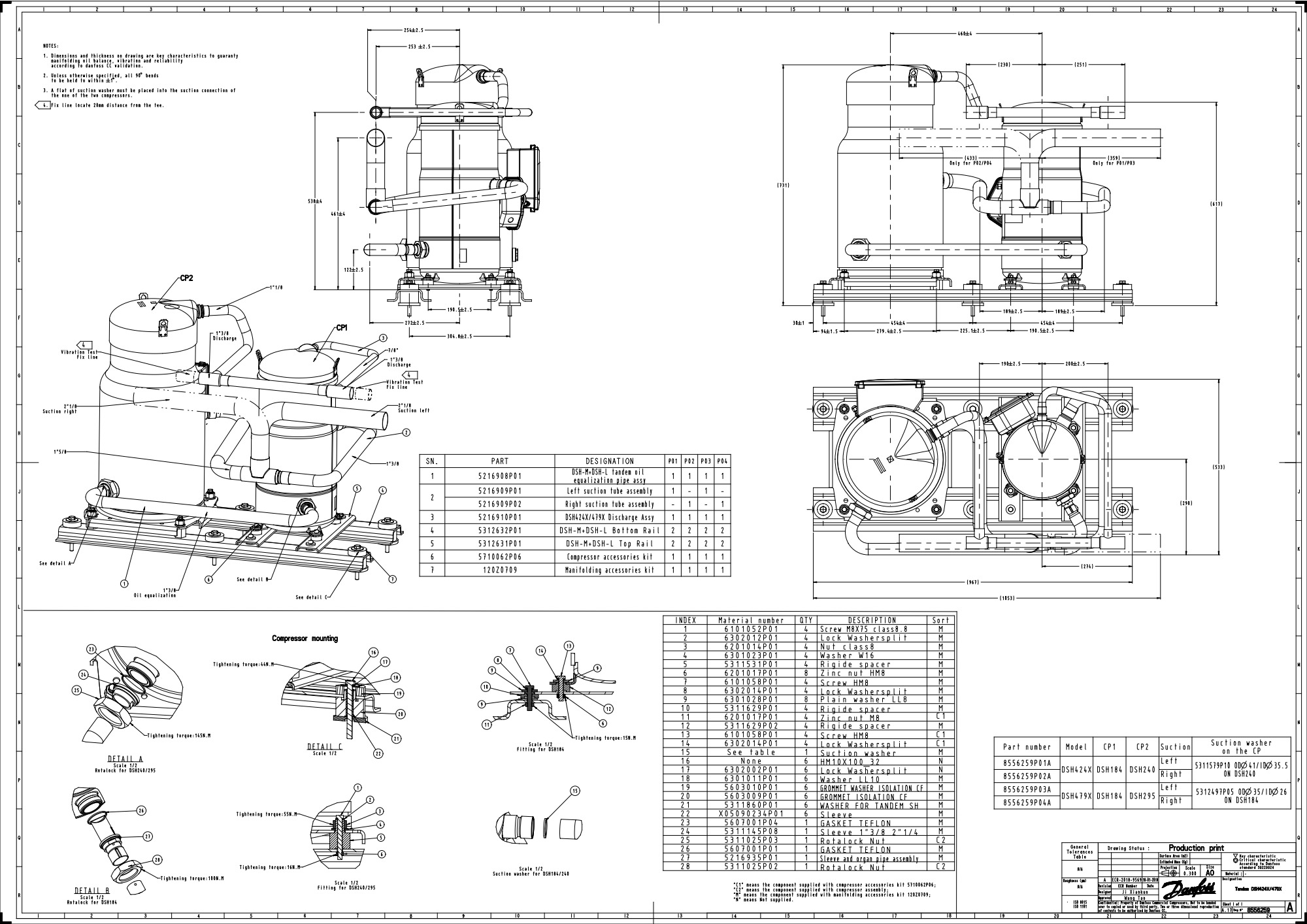 Компрессор Danfoss DSH381A4APC 120H1366 оформить заказ с доставкой с ближайшего склада