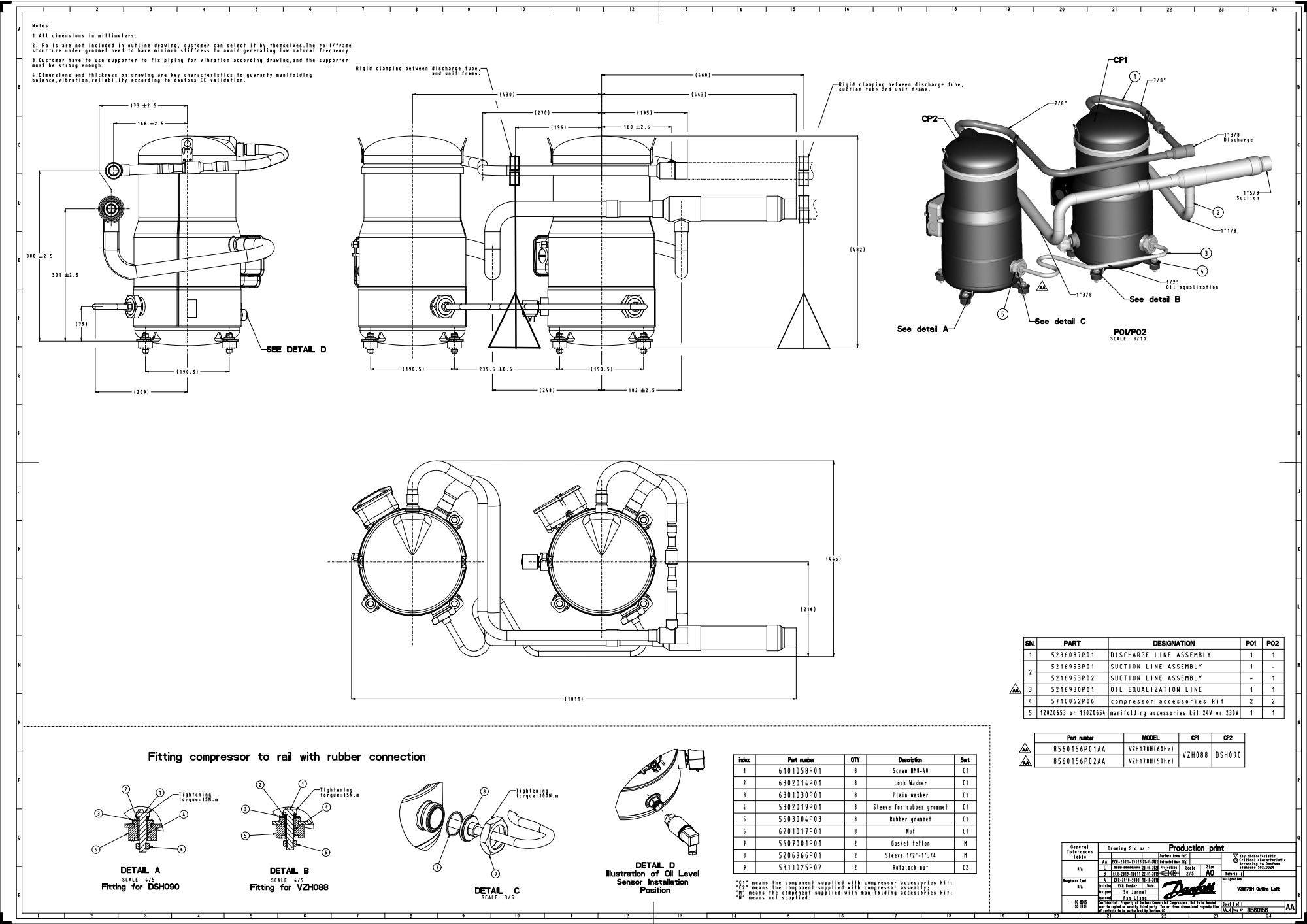 Компрессор Danfoss DSH090A4ALD в индивидуальной упаковке заказать со складов по всей России