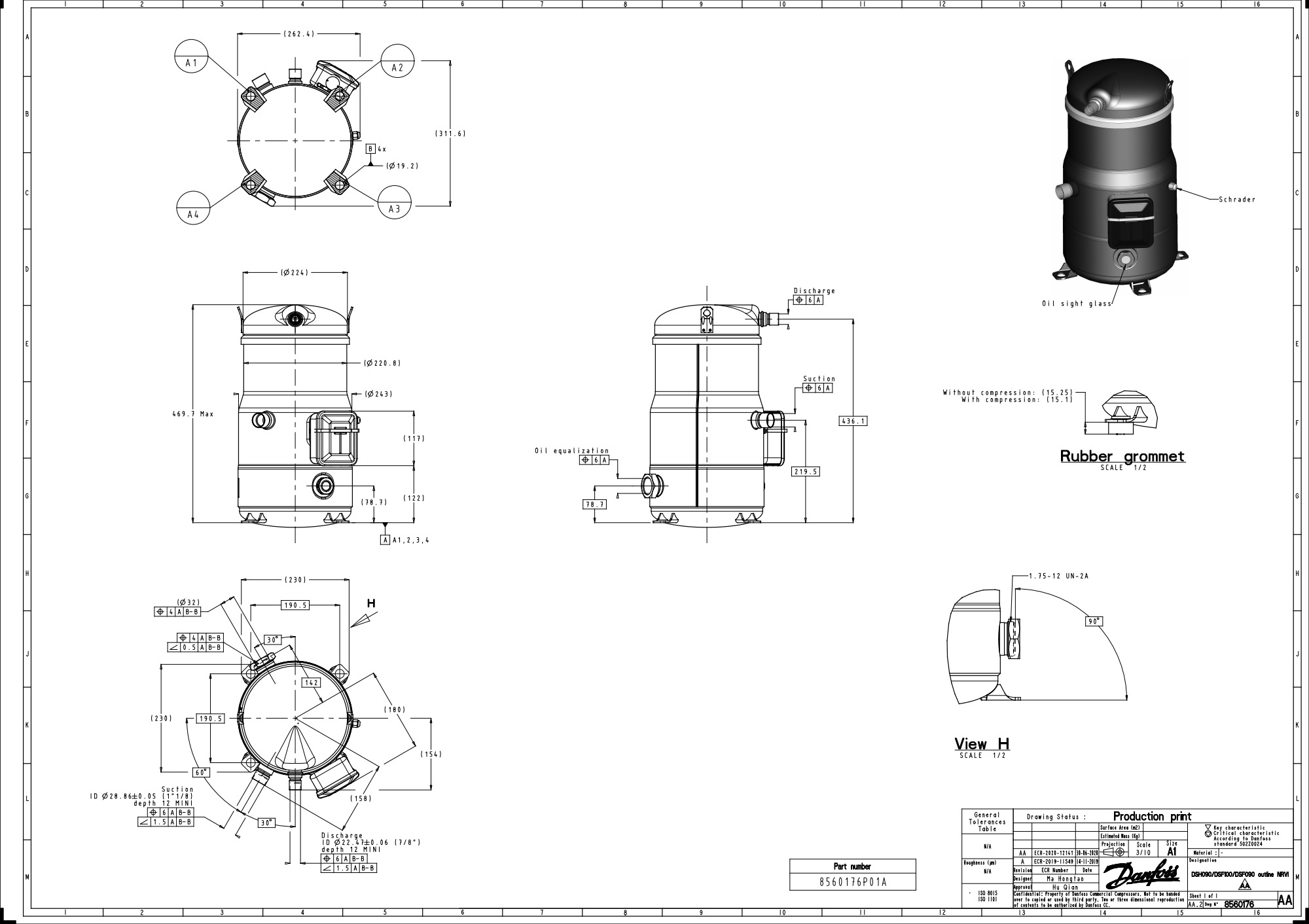 Компрессор Danfoss DSH090A4ALD в промышленной упаковке заказать со складов по всей России