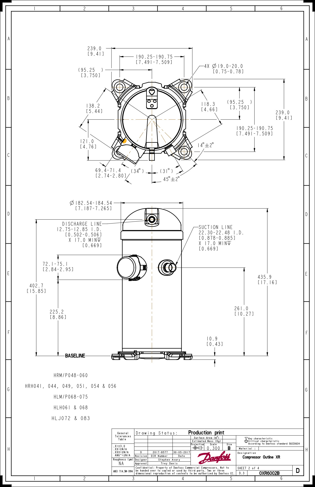Компрессор Danfoss HRM060T4LP6 заказать со складов по всей России