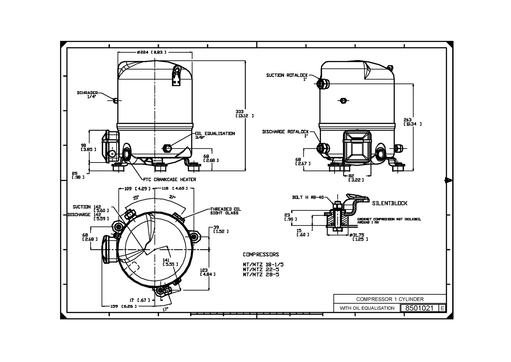 Компрессор Danfoss MT22JC5PVE заказать со складов по всей России