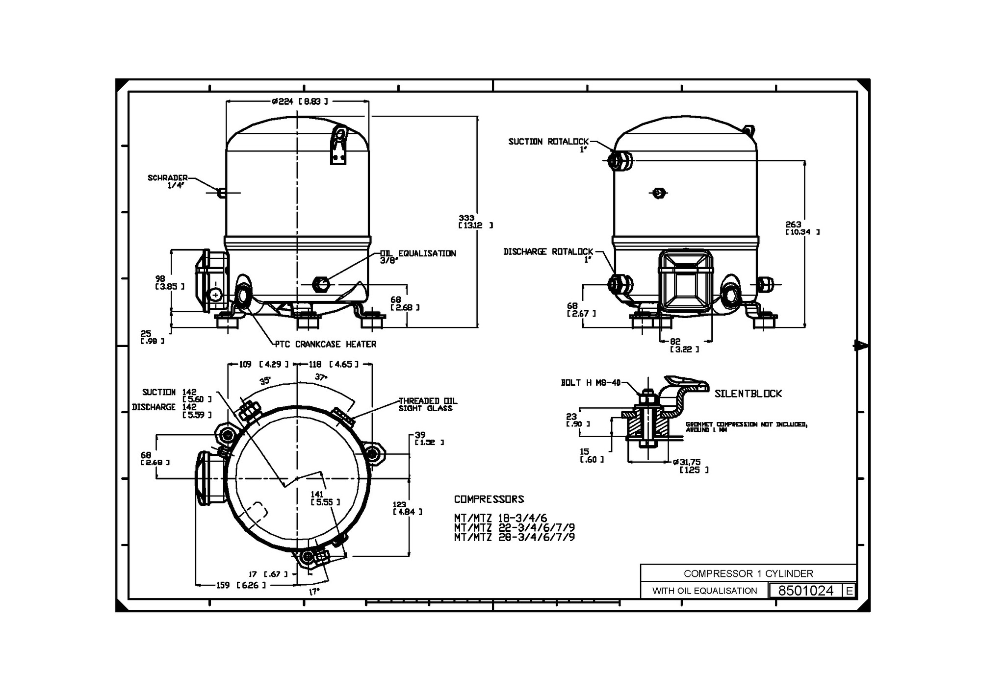 Компрессор Danfoss MTZ28JE4AVE заказать со складов по всей России