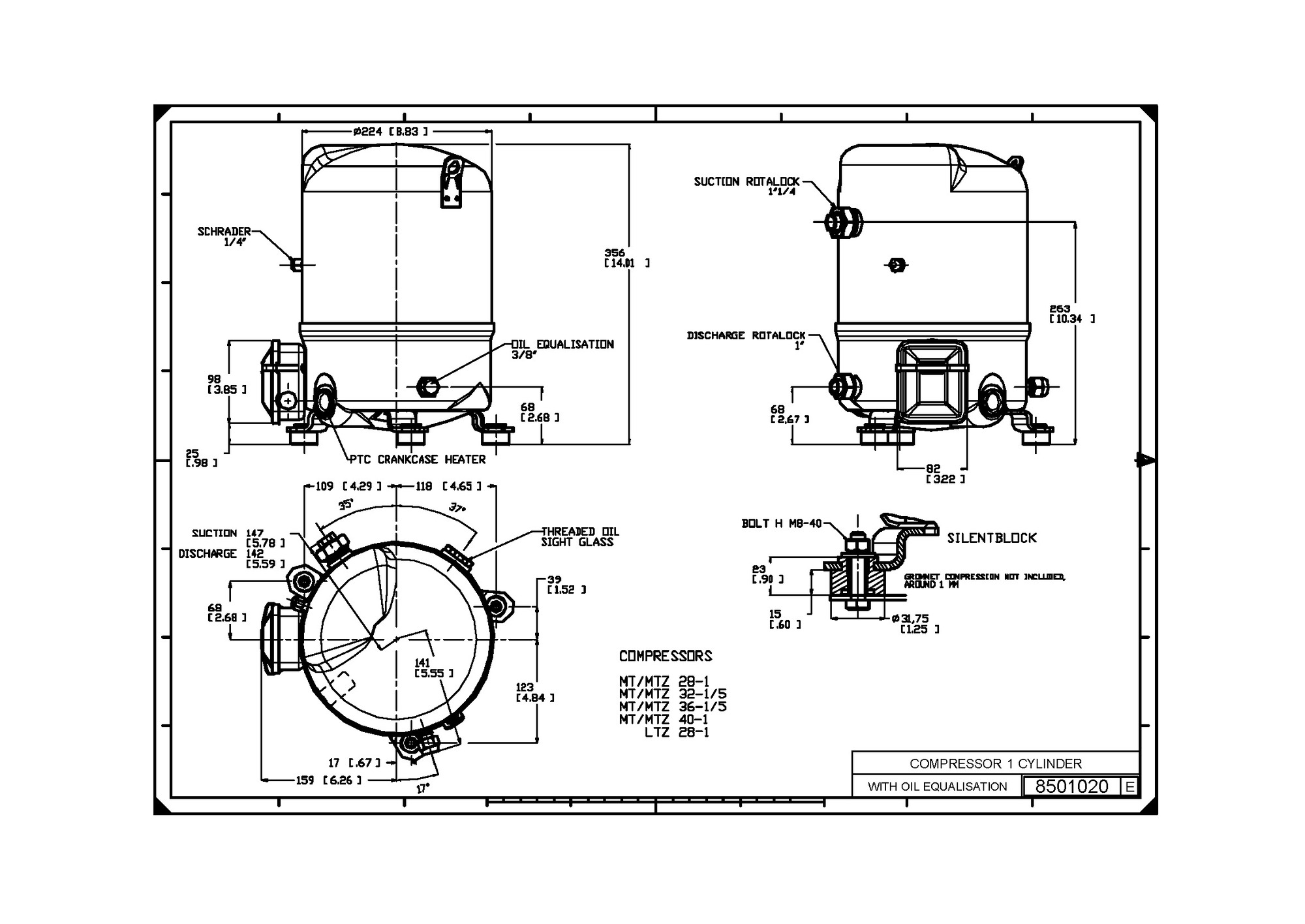 Компрессор Danfoss MTZ32JF5AVE купить по цене "по запросу"