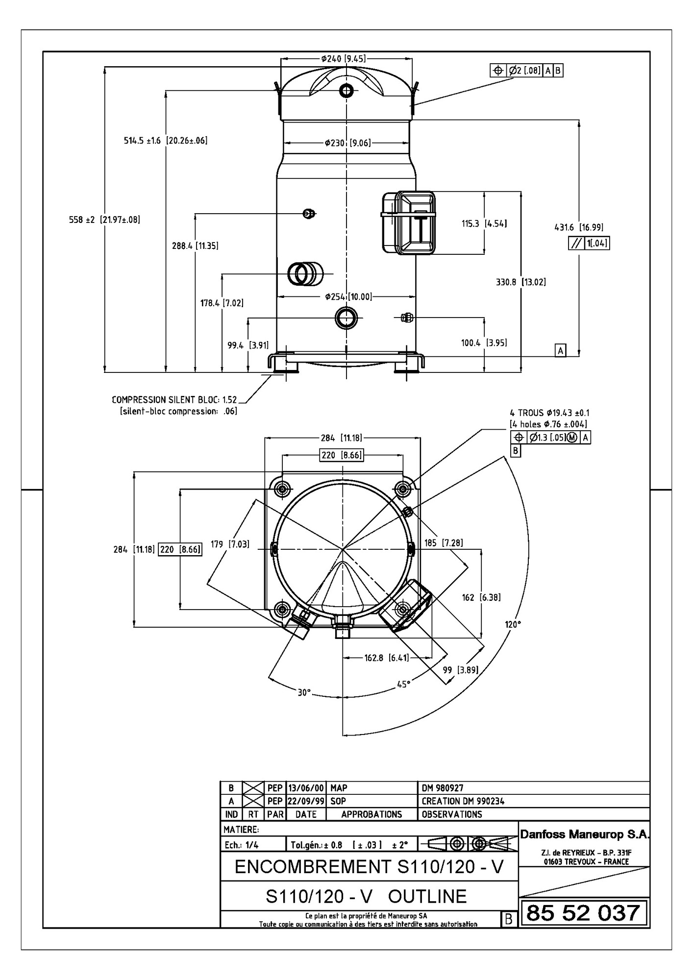 Компрессор Danfoss SZ110S4VC заказать со складов по всей России
