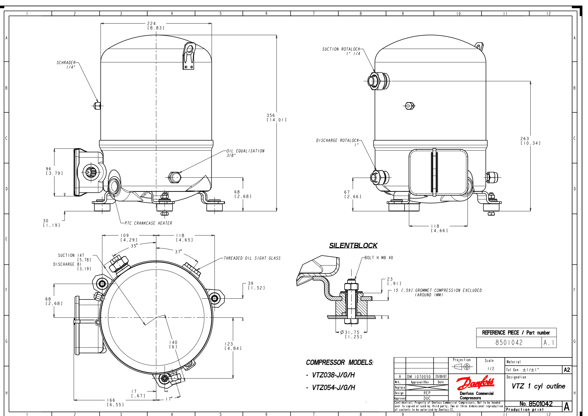 Компрессор Danfoss VTZ038AGNR1A заказать со складов по всей России