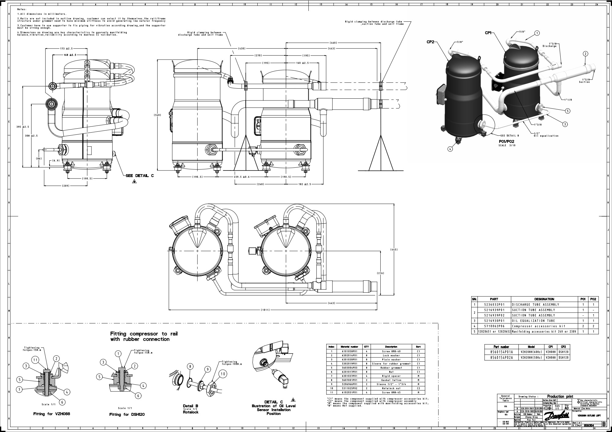 Компрессор Danfoss VZH088CGANA оформить заказ с доставкой с ближайшего склада