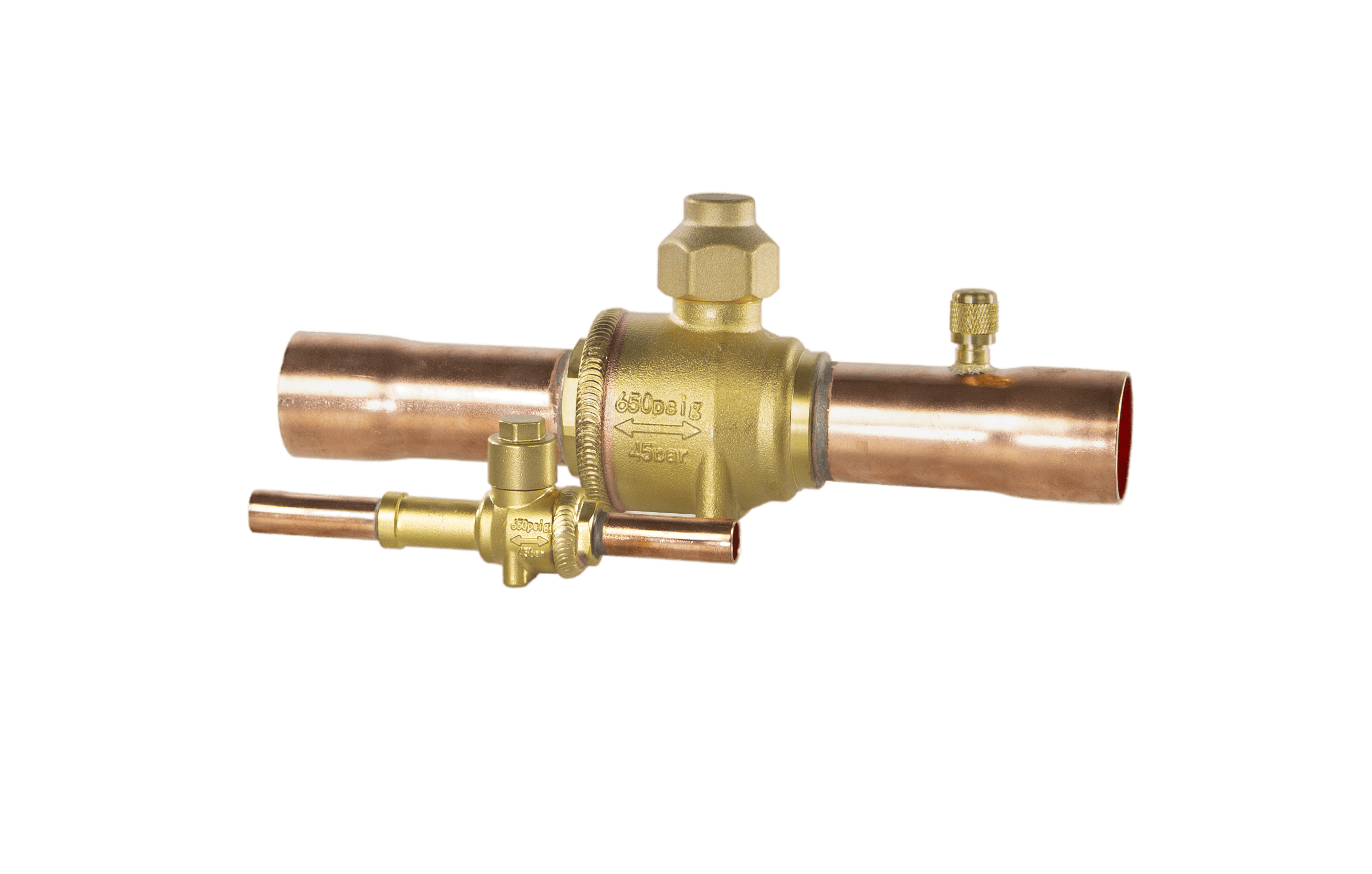 Вентиль шаровой GBC 12s (ODF 1/2" : пайка, сервисный штуцер) 009L7052R