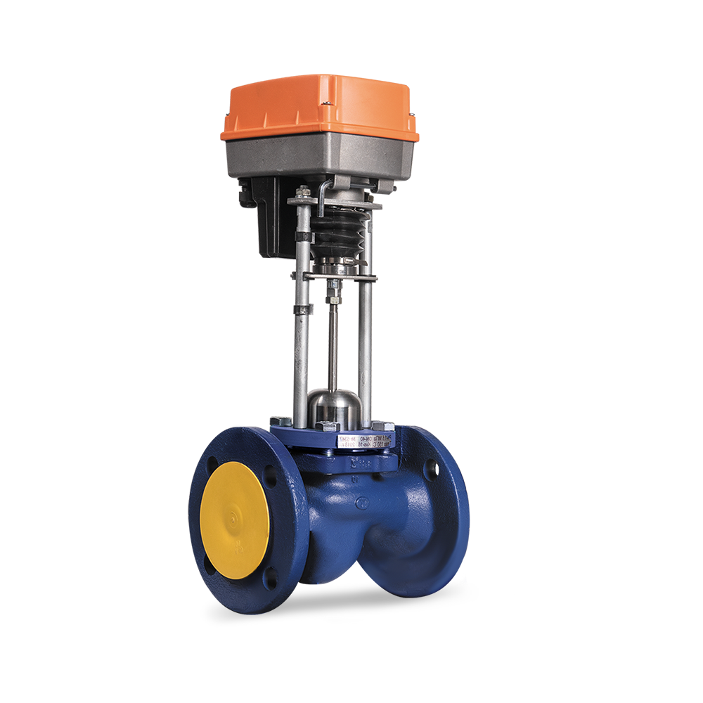 Клапан зап-рег чуг Теплосила TRV Ду20 Ру16 фл Kv6.3 эл/п купить с доставкой по РФ