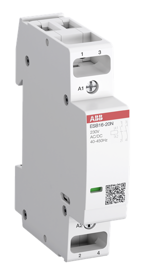 Контактор ABB ESB16-20N-06 модульный (16А АС-1 2НО) катушка 230В AC/DC