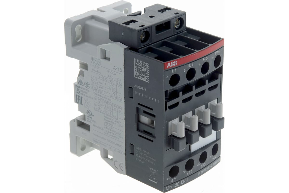 Контактор ABB AF16-30-10-11 с универсальной катушкой управления 24-60BAC/20-60BDC оформить заказ с доставкой с ближайшего склада