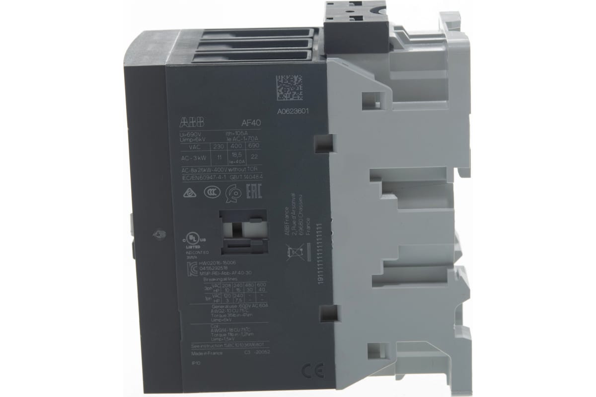 Контактор ABB AF40-30-00-13 40А AC3 катушка 100-250В AC/DC купить по цене "по запросу"