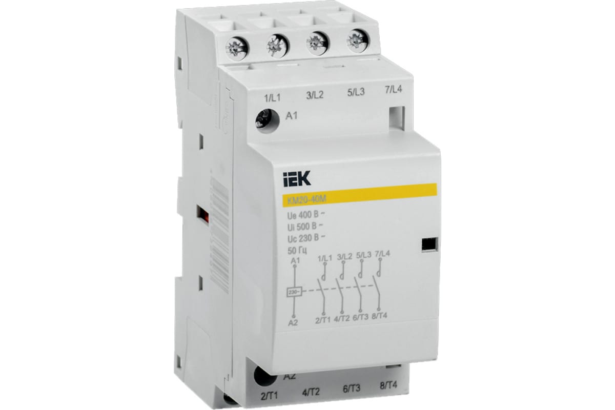 Контактор модульный IEK КМ20-40М AC