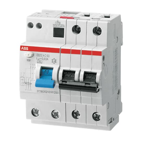 ABB	 DS202 AC-C10/0,03 Автомат дифференциального тока 4 модуля