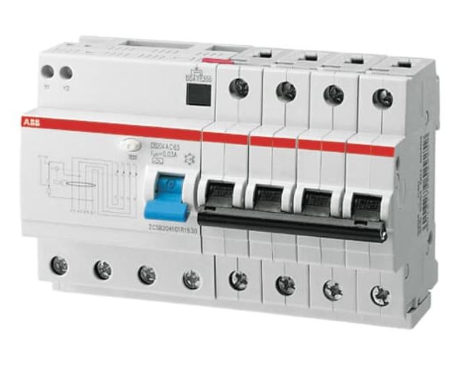 ABB	 Автомат дифференциального тока 8 модулей DS204 AC-C50/0,03