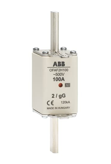 Предохранитель ABB OFAF2H100 100A тип gG размер2, до 500В,1SCA022627R5380