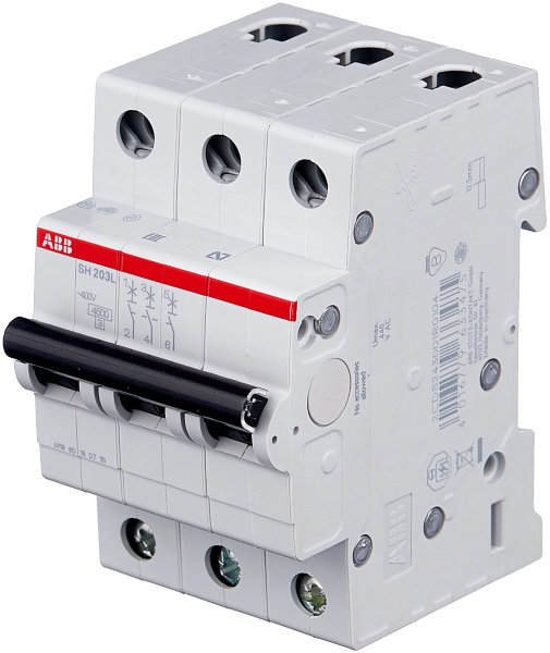 Выключатель автоматический ABB 3-полюсный SH203 C10 6,0кА