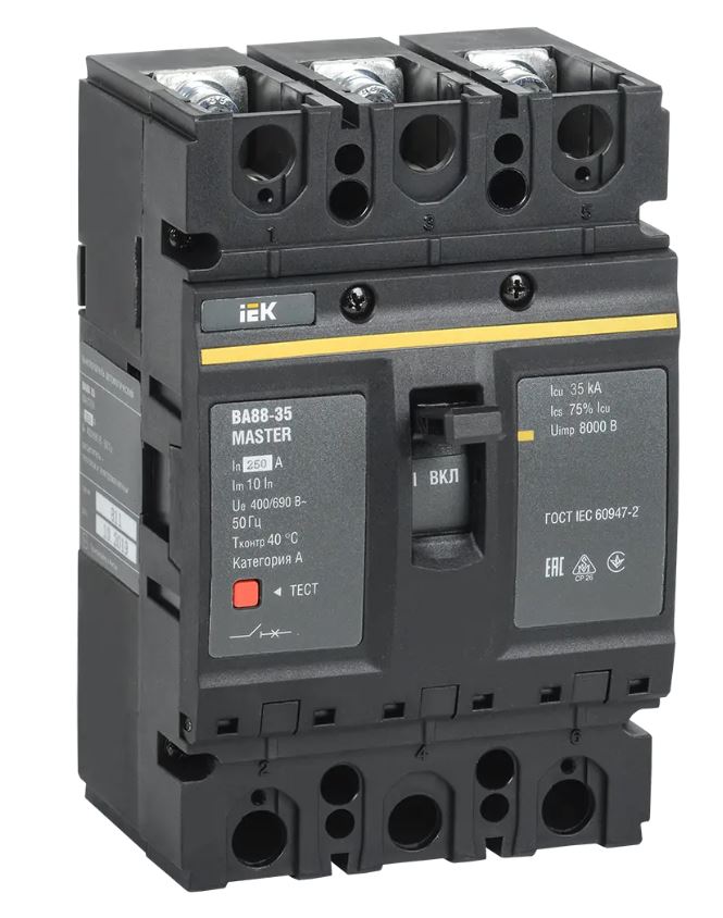 IEK MASTER Выключатель автоматический 3п 250А 35кА ВА88-35