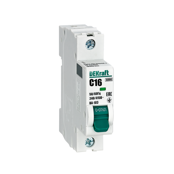 Автоматический выключатель  Schneider Electric DEKraft 1-полюсный ВА-103 C63 1Р 6кА (автомат)