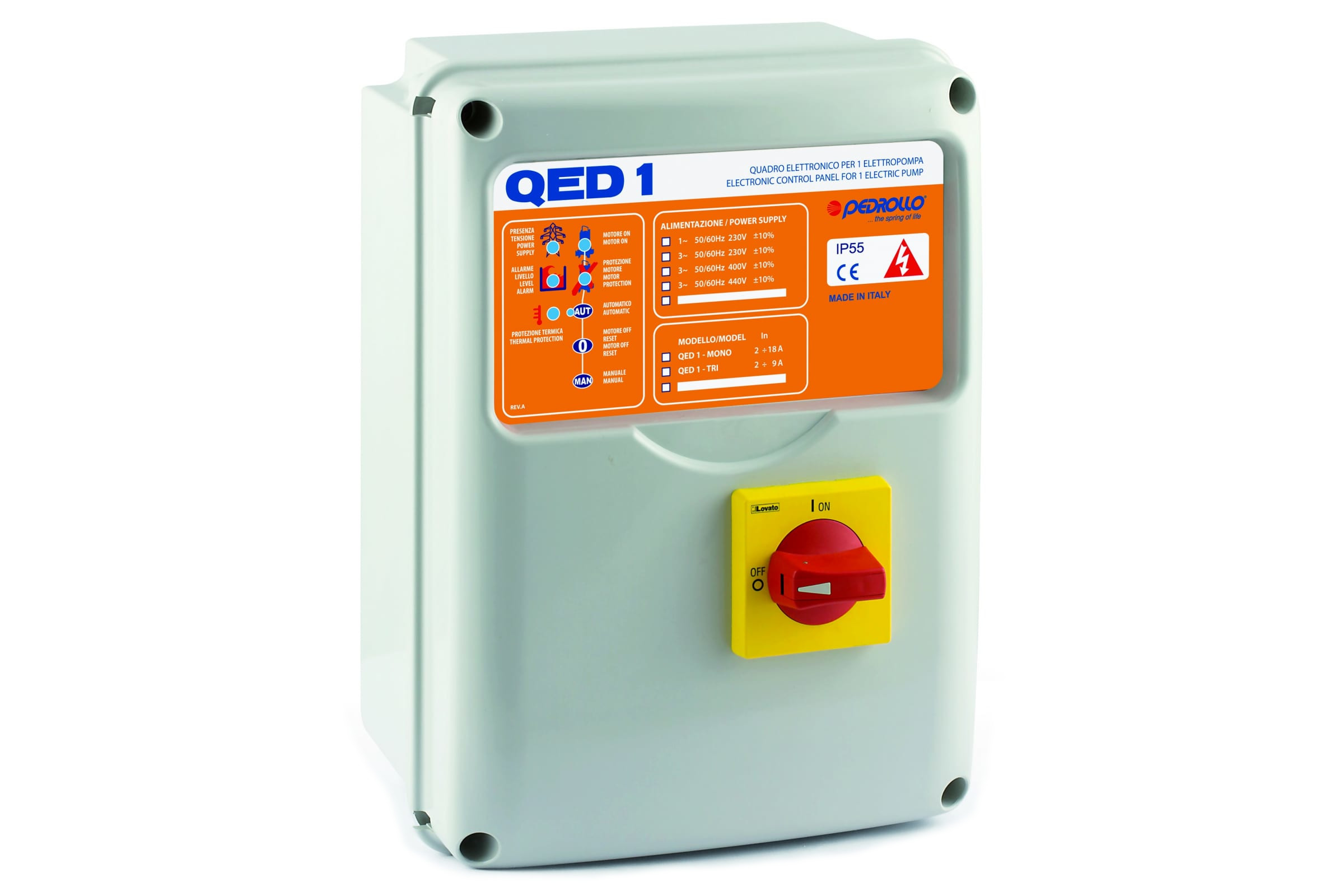Пульт Pedrollo QED 1 - TRI/ 3 (QED 1- TRI/11)
