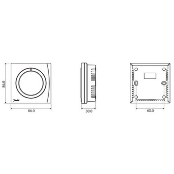 Электронный термостат Danfoss BasicPlus2 дисковый WT-T купить с ближайшего склада