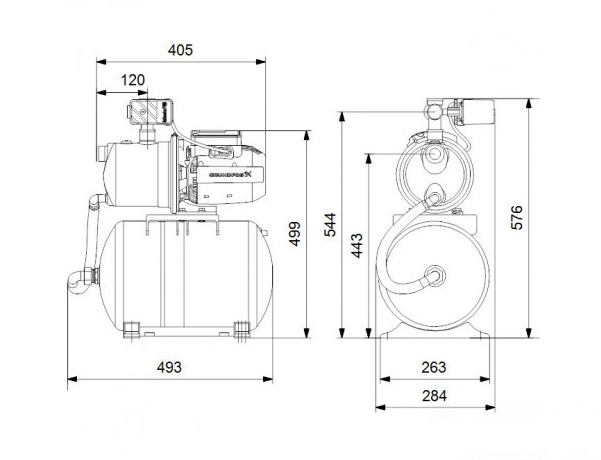 Насосная станция Grundfos JP 3-42 PT-H SCHUKO HU заказать со складов по всей России
