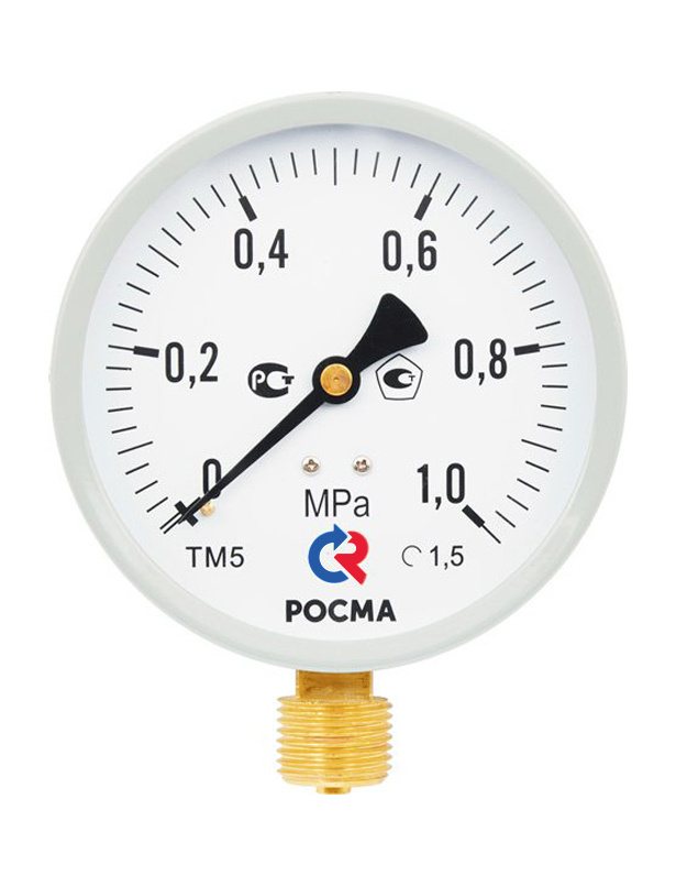 Манометр Росма ТМ-510Р.00(0-1MPa)G1/2.1,5.М2