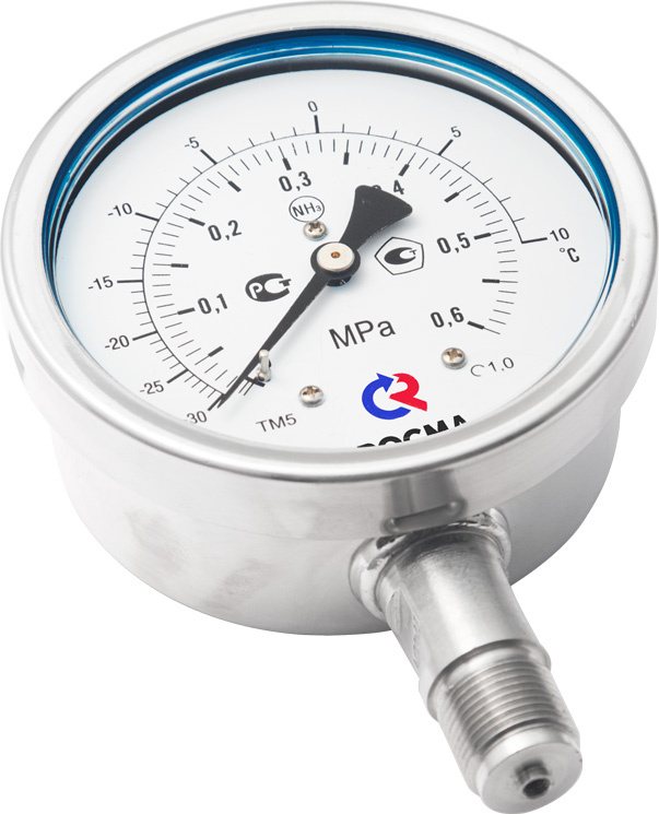 Манометр Росма ТМ-521Р.00(0-0,6MPa)M20x1,5.1,0.NH3 купить по цене "по запросу"