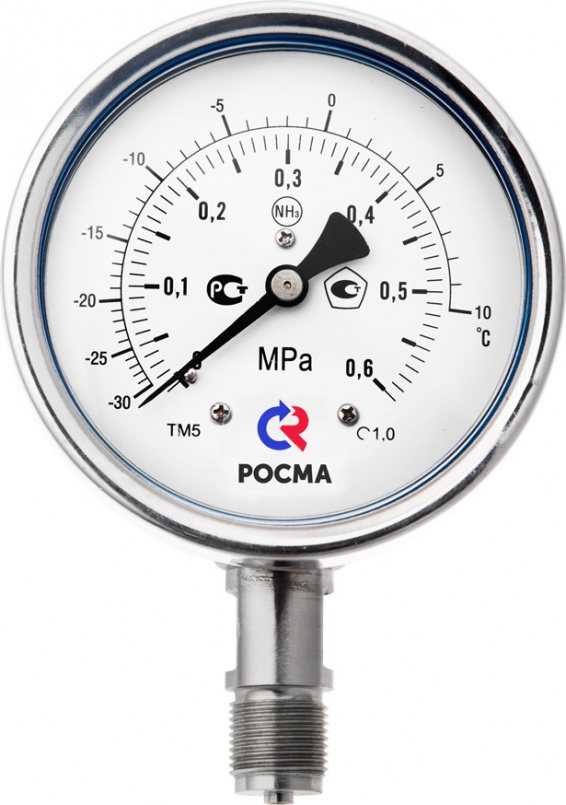 Манометр Росма ТМ-521Р.00(0-1,6MPa)M20x1,5.1,0.NH3 купить с доставкой по РФ