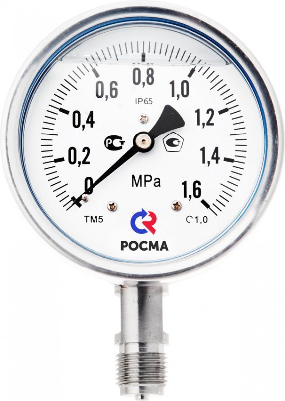 Манометр Росма ТМ-521Р.00(0-1,6MPa)G1/2.1,0.Б купить с доставкой по РФ
