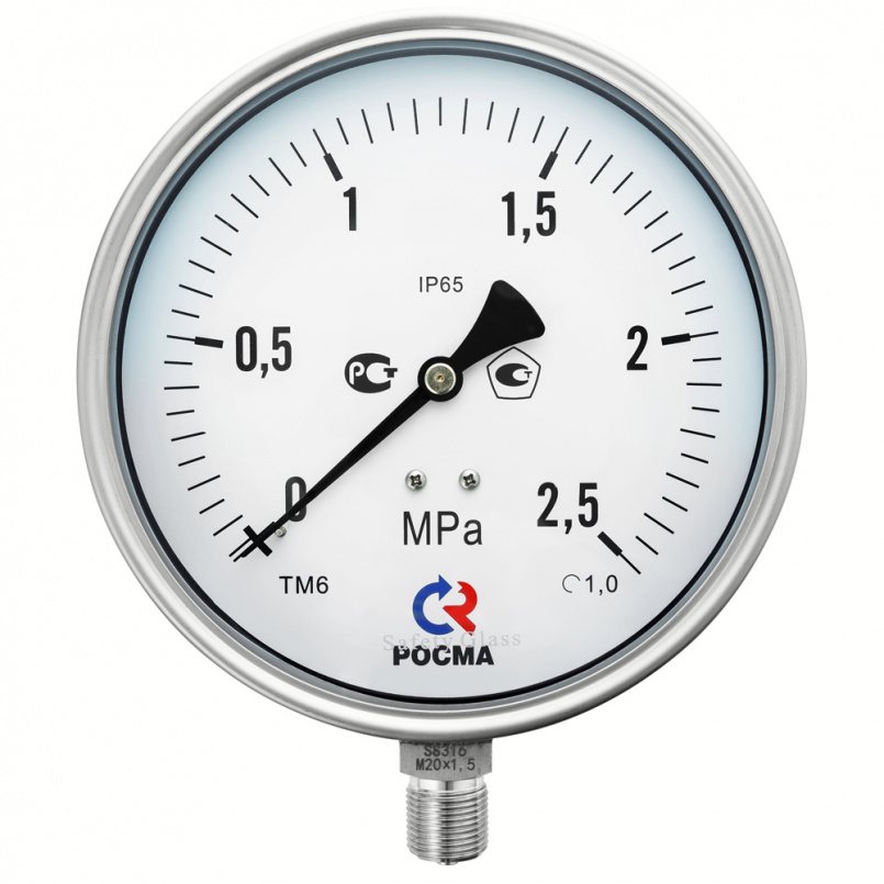   Манометр Росма ТМ-621РКТ.00 (0-10MPa) M20x1,5.1,0 купить с доставкой по РФ