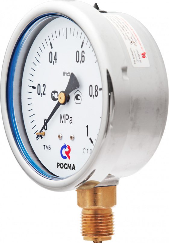 Манометр Росма ТМ-520Р.00(0-0,1MPa)G1/2.1,0 заказать со складов по всей России