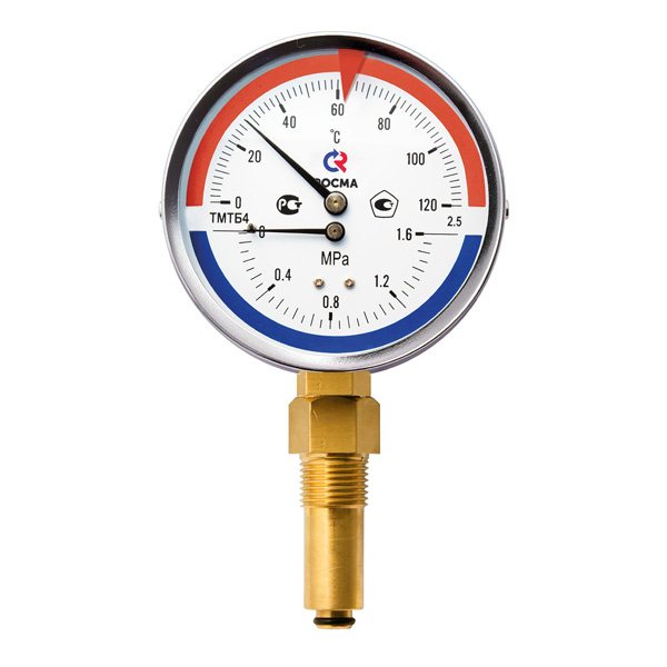 Термоманометр Росма ТМТБ-41Т.2 (0-120С) (0-1,6MPa) G1/2 .2,5