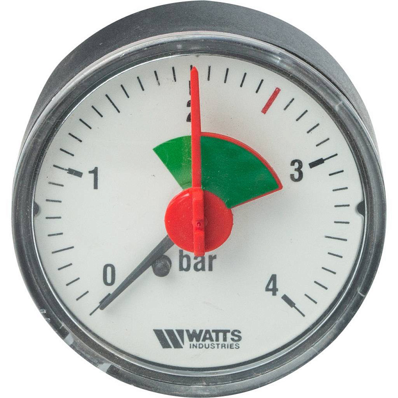 Манометр аксиальный Watts F+R101, 50мм, 0-4 bar, 1/4" купить с доставкой по РФ