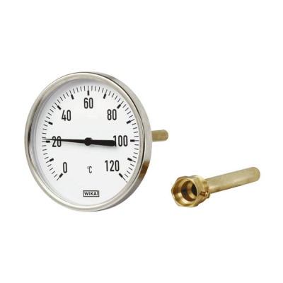 Термометр биметаллический A50.10 120С Дк100 L=40 G1/2" осевой Wika
