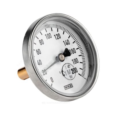 Термометр биметаллический A50.10 200С Дк80 L=100 G1/2" осевой Wika