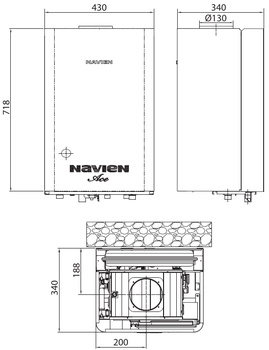 Котел газовый настенный Navien Ace ATMO 16AN купить по цене "по запросу"