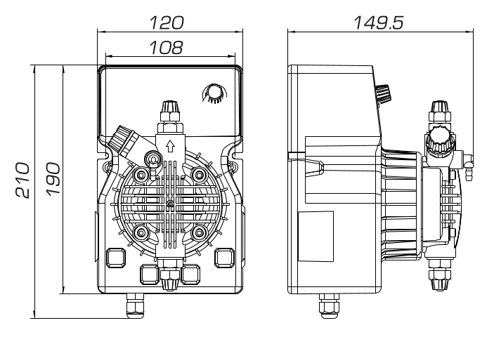 Насос DLX-MF/M 5-7 230V PVDF (5-7/6-5/8-2) заказать со складов по всей России