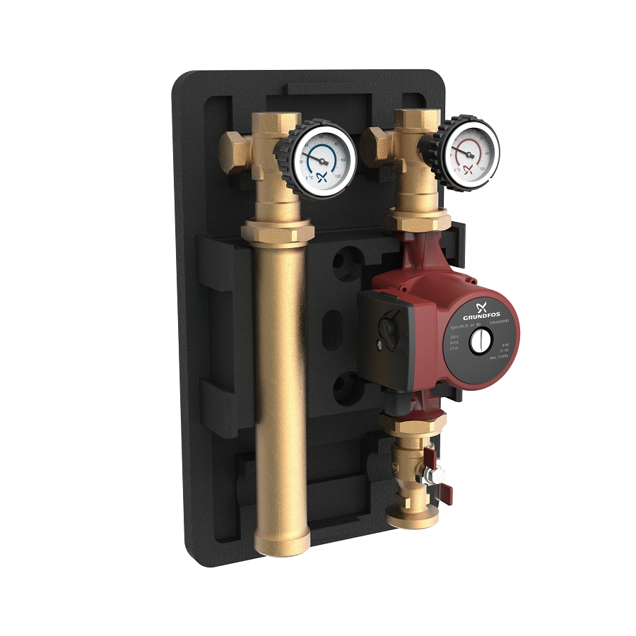 Насосно-смесительный модуль Grundfos HEATMIX, UPS 25-60, DN25, 48 кВт., (правое) купить с доставкой по РФ