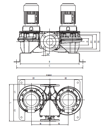 Насос DAB  DCP-G 65-1900/A/BAQE/2,2 - IE3 заказать со складов по всей России