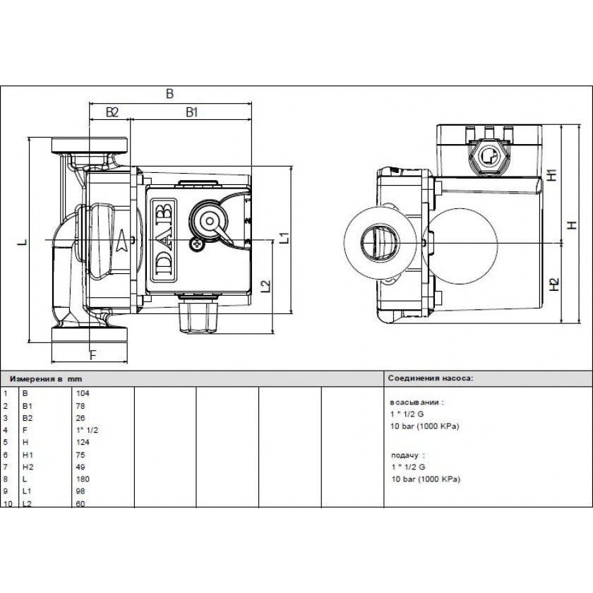 Насос DAB Циркуляционный VA 35/180(1")M230/50 купить по цене 9900 руб.