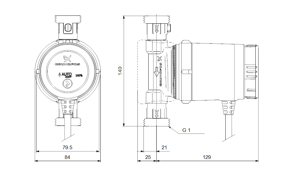 Насос Grundfos COMFORT 15-14 BXA PM заказать со складов по всей России
