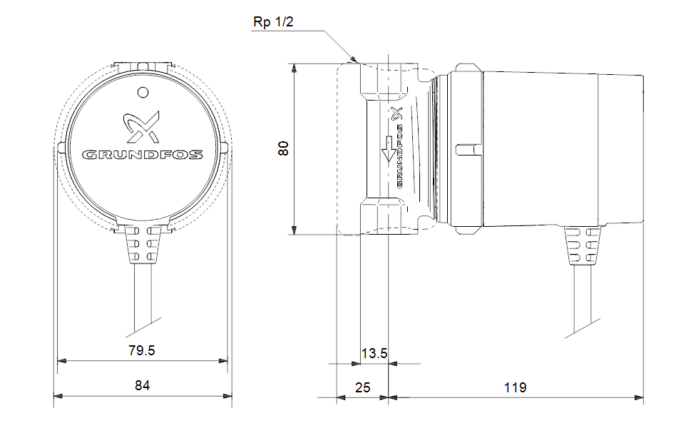 Насос Grundfos COMFORT 15-14 B PM заказать со складов по всей России