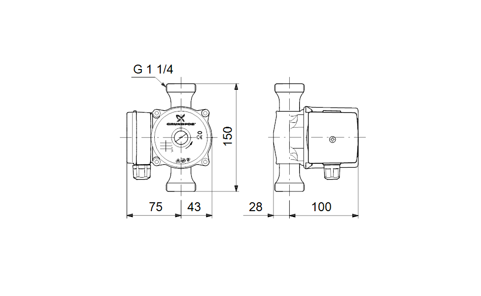 Насос Grundfos UP20-15 N 150 1x230V 50Hz 9H заказать со складов по всей России