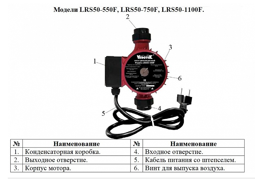 Насос циркуляционный Vodotok LRS50-750F заказать со складов по всей России