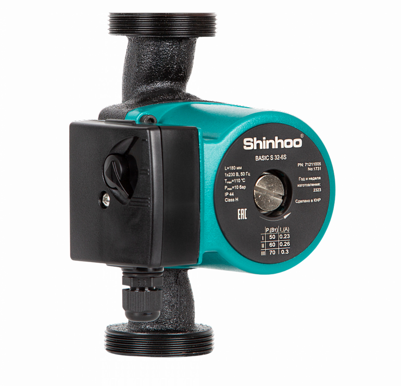 Насос циркуляционный SHINHOO BASIC S 32-8S 180 1x230V заказать со складов по всей России