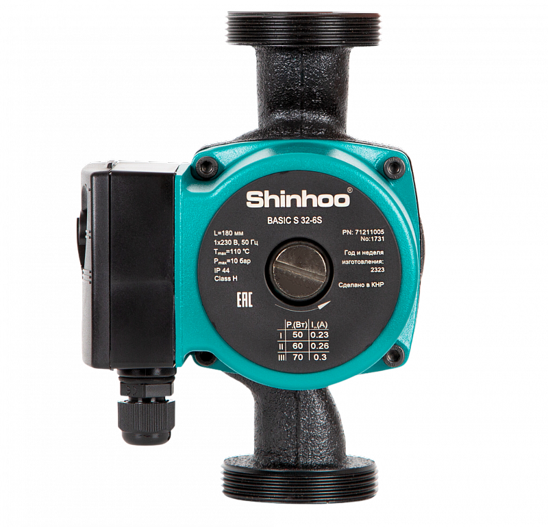 Насос циркуляционный SHINHOO BASIC S 32-8S 180 1x230V