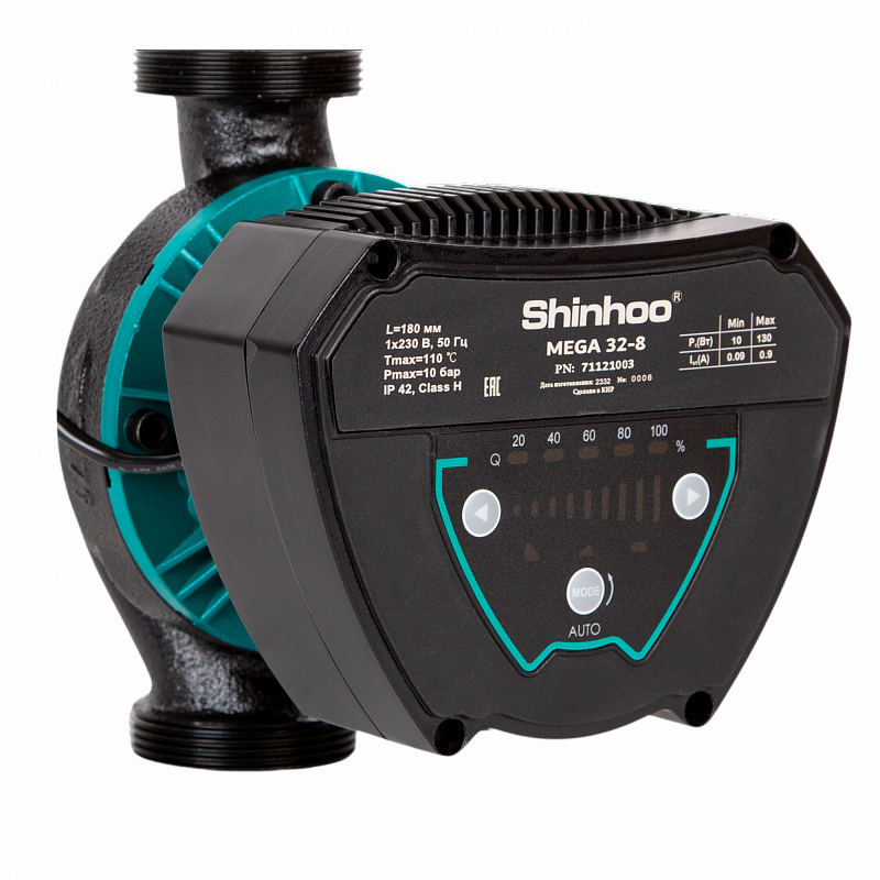 Насос циркуляционный SHINHOO MEGA 25-12 230V резьбовой