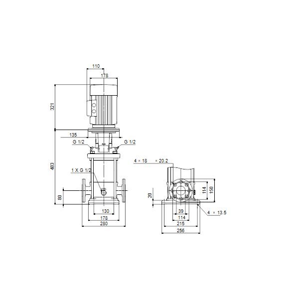 Насос вертикальный многоступенчатый центробежный Grundfos CR 10-6 A-FJ-A-E-HQQE 96500968 купить по цене "по запросу"