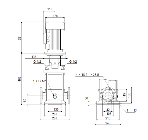 Насос Grundfos CRI 10-5 A-FGJ-A-E-HQQE заказать со складов по всей России